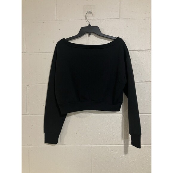 Sunday Club Cropped Sweatshirt Women's Size S Black Tennis Graphic NWT - Picture 8 of 8